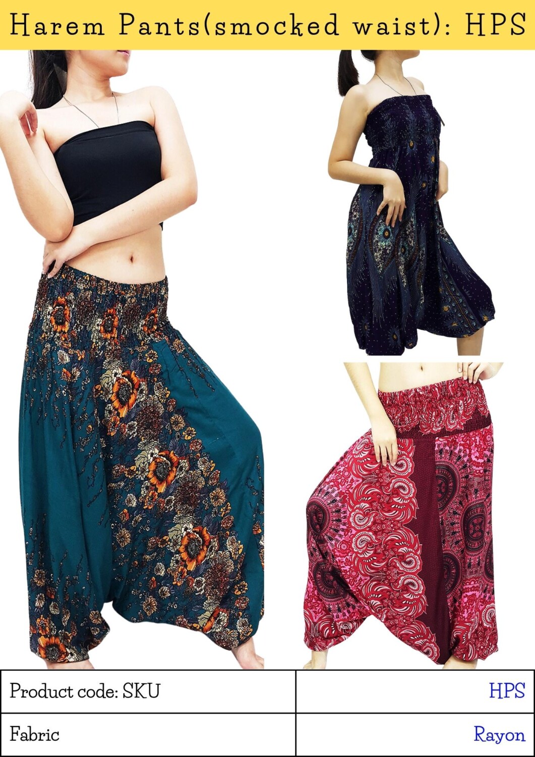 Harem Pants Smocked HPS